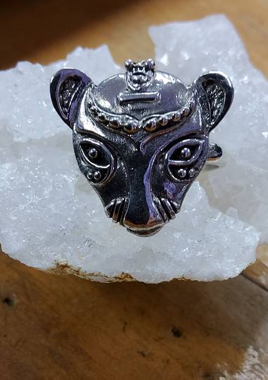 Sterling Silver Bastet Ring image 0